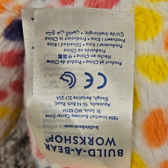 Free Shipping Build A Bear 17" Rainbow Leopard Print Plush Bear - Picture 4 of 8